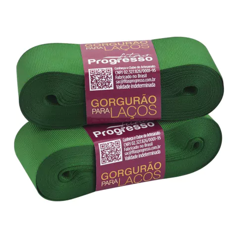 FITA GORGURÃO PROGRESSO VERDE BANDEIRA 38MM X 10 METROS na internet