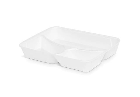 MARMITA ISOPOR FIBRAFORM HF-100/3 COM 3 DIVISÓRIAS 10 UNIDADES