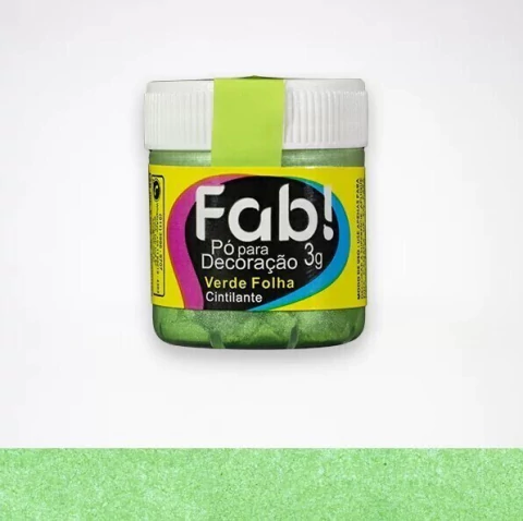 PÓ PARA DECORAÇÃO FAB VERDE FOLHA 3GR