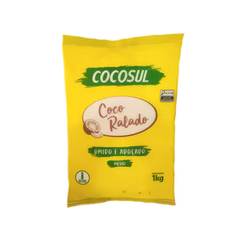 COCO RALADO MÉDIO UMIDO ADOÇADO COCOSUL 1KG