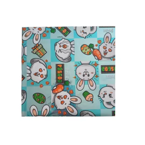 POLI LUCKYFEST 69CM X 89CM COELHO SENSAÇÕES TURQUESA C/25 UNIDADES