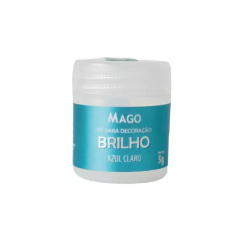 PÓ PARA DECORAÇÃO MAGO BRILHO AZUL CLARO 5GR