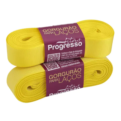 FITA GORGURÃO PROGRESSO AMARELO GEMA 22MM X 10 METROS na internet