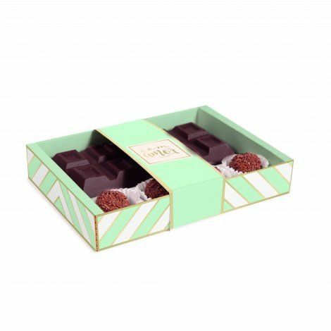 CAIXA CROMUS TABLETE COM BRIGADEIRO CHEVRON VERDE
