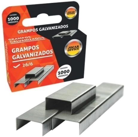GRAMPO GALVANIZADO 26/6 JOCAR COM 1000 UNIDADES