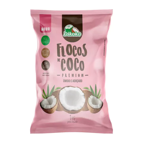 COCO EM FLOCOS UMIDO DIKOKO 1KG