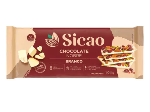 CHOCOLATE SICAO NOBRE BRANCO 1,010KG