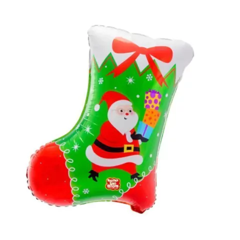 BALAO METALIZADO BOTA DO PAPAI NOEL