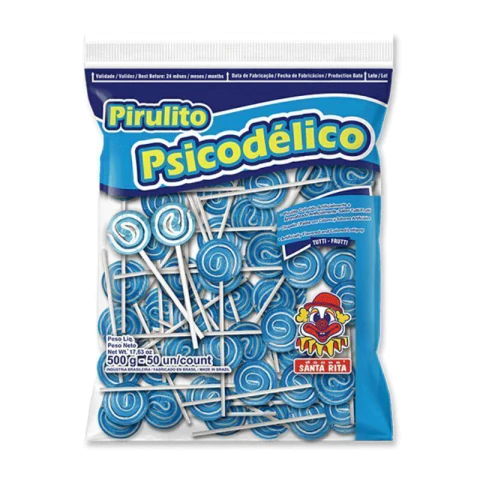 PIRULITO SANTA RITA PSICODÉLICO II AZUL 500GR