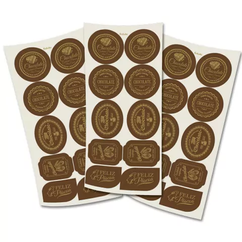 ADESIVO FESTCOLOR ESPECIAL CACAU SELOS 1 PACOTE COM 30 UNIDADES