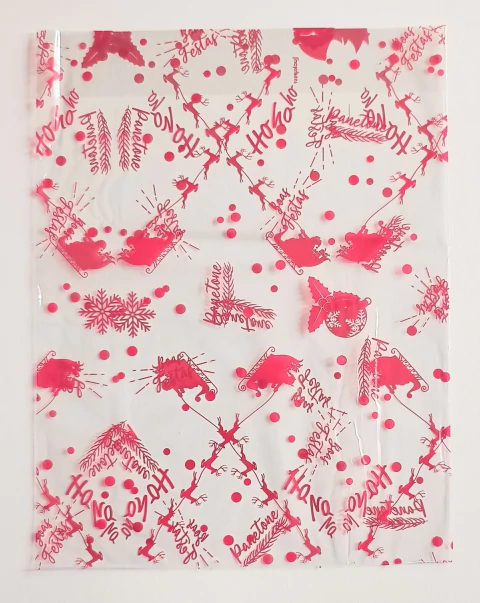 SACO PARA PANETONE VERMELHO DE 250GR COM 100 UNIDADES