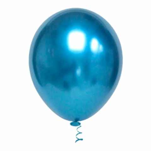 BALÃO PIC PIC AZUL PLATINO Nº5 COM 25 UNIDADES