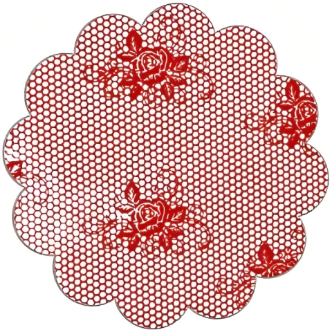 FUNDO LUCKYFEST DECORADO RENDADO VERMELHO Nº 7 COM 100 UNIDADES