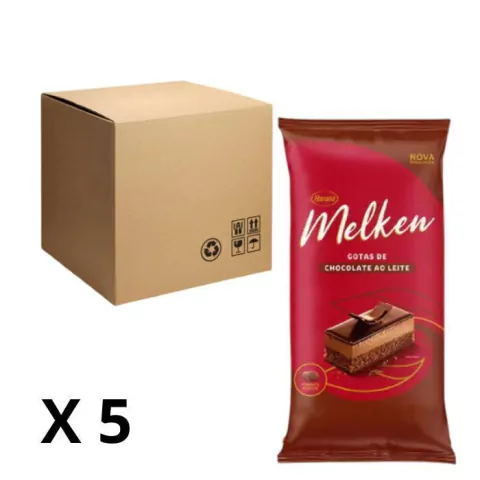 CHOCOLATE HARALD MELKEN GOTAS AO LEITE 2,050KG CAIXA COM 5 UNIDADES