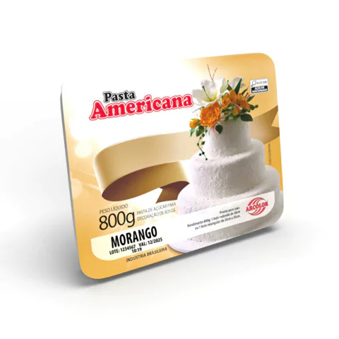 PASTA AMERICANA SABOR MORANGO ARCOLOR 800GR