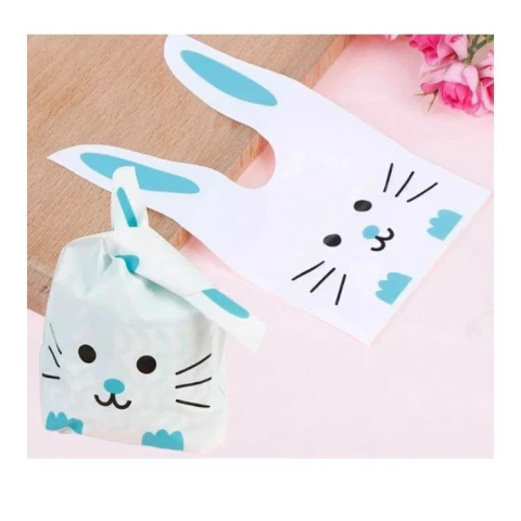 SACOLA COELHO AZUL COM 10 UNIDADES