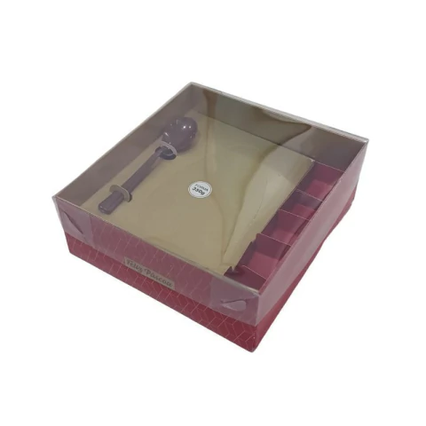 CAIXA CARBER OVO DE COLHER COM 3 BOMBONS DIAMANTE MARSALA 350GR