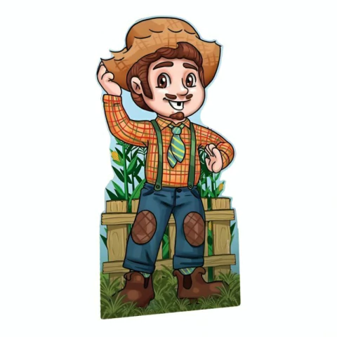 TOTEM INFANTIL ACOPLADO KAIXOTE MENINO CAIPIRA 97CM