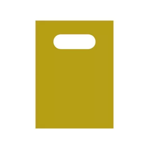 SACOLA BOCA DE PALHAÇO 16CM X 21,5CM DOURADO PACOTE COM 25 UNIDADES