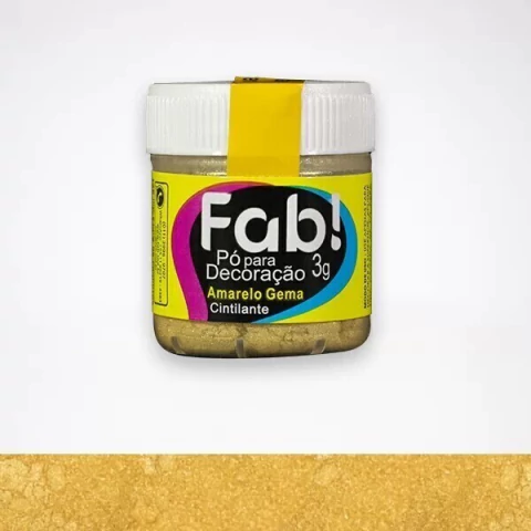 PÓ PARA DECORAÇÃO FAB AMARELO GEMA 3G