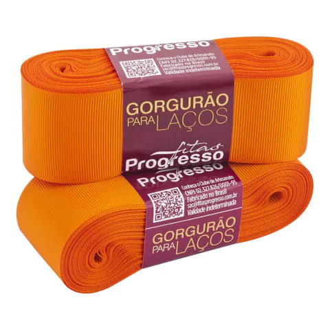 FITA GORGURÃO PROGRESSO LARANJA 38MM X 10 METROS na internet