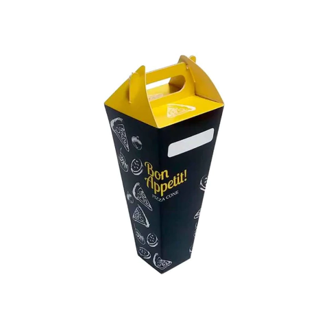 CAIXA PARA PIZZA CONE COM 10 UNIDADE