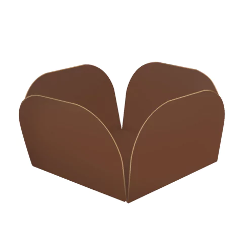 FORMINHA KAIXOTE PARA DOCES MARROM MÉDIA COM 50 UNIDADES