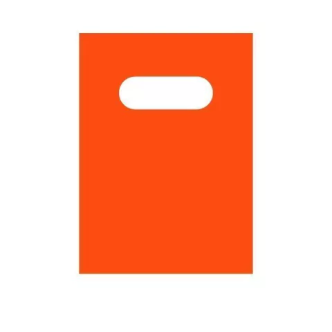 SACOLA BOCA DE PALHAÇO 16CM X 21,5CM LARANJA PACOTE COM 25 UNIDADES