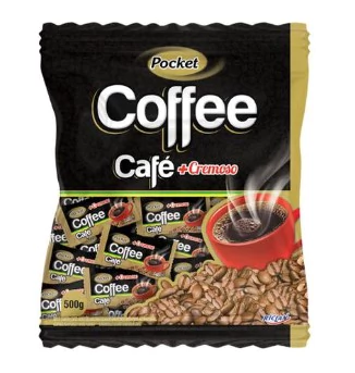 BALA DURA POCKET RICLAN CAFÉ CREMOSO 500GR