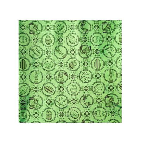 POLI LUCKYFEST 69CM X 89CM DELUXE VINTAGE CROSS PISTACHE METAL C/25 UNIDADES