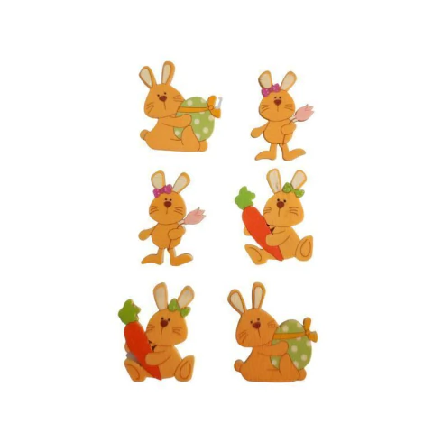 ADESIVO DECORATIVO COELHOS COM 06 UNIDADES