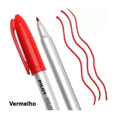 MARCADOR PERMANENTE PILOT CD/DVD VERMELHO 2.0mm