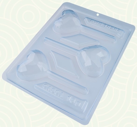 FORMA BWB SILICONE PIRULITO CORAÇÃO LAPIDADO