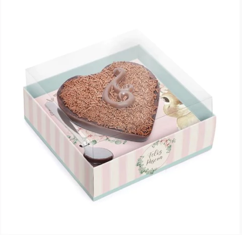 CAIXA CROMUS OVO DE COLHER CORAÇÃO PASCOA BELLA 250GR