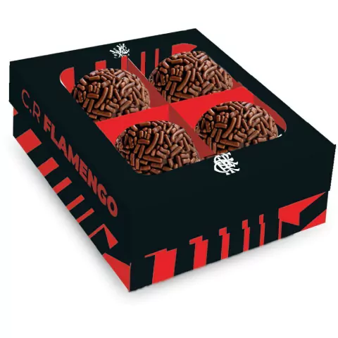 CAIXA FESTCOLOR 4 BOMBONS FLAMENGO