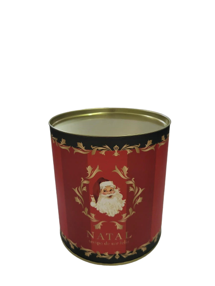 LATA PARA PANETONE 500GR RIGIDA NOÉL VITORIANO 16,5CM X 18CM