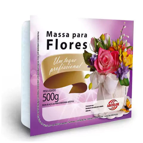 MASSA PARA FLORES VERMELHA ARCOLOR 500GR