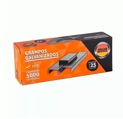 GRAMPO GALVANIZADO 26/6 JOCAR COM 5000 UNIDADES