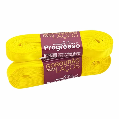 FITA GORGURÃO PROGRESSO AMARELO GEMA 10MM X 10 METROS