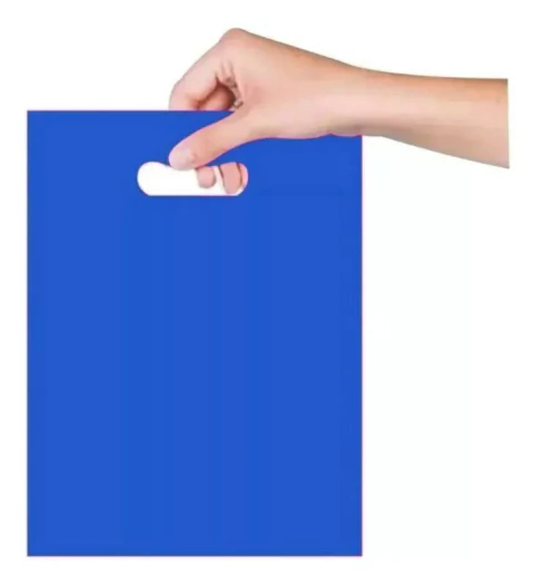 SACOLA BOCA DE PALHAÇO 16CM X 21,5CM AZUL PACOTE COM 25 UNIDADES