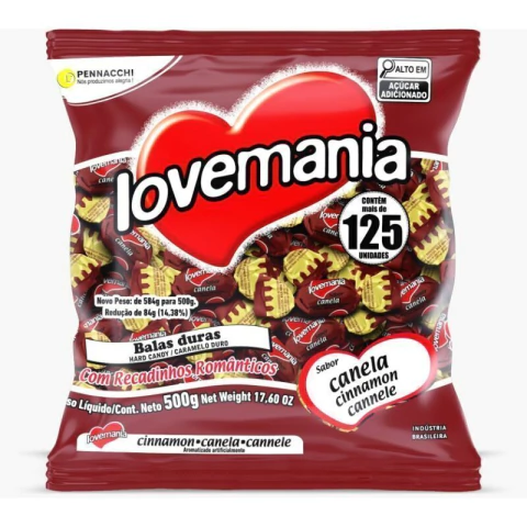 BALA LOVEMANIA CANELA 500GR