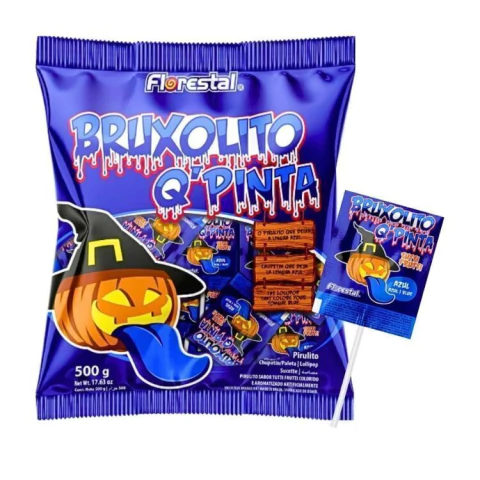 PIRULITO BRUXOLITO Q'PINTA COM 50 UNIDADES