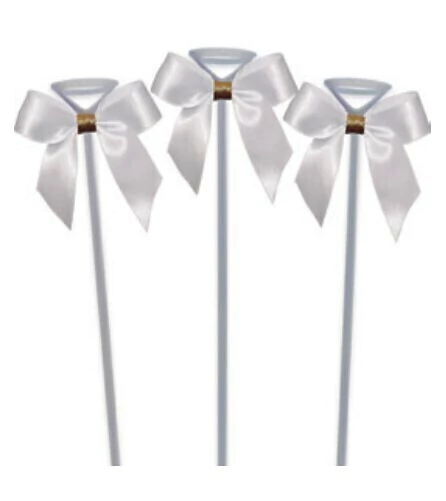 TOPO DE BOLO LAÇO BRANCO