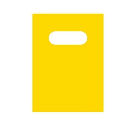 SACOLA BOCA DE PALHAÇO 16CM X 21,5CM AMARELO PACOTE COM 25 UNIDADES