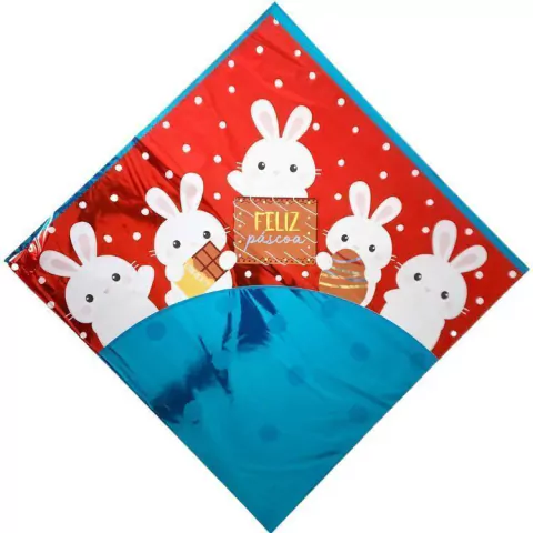 EXPRESS CARBER 44CM X 44CM FLOQUINHOS PÁSCOA VERMELHO COM 2 UNIDADES