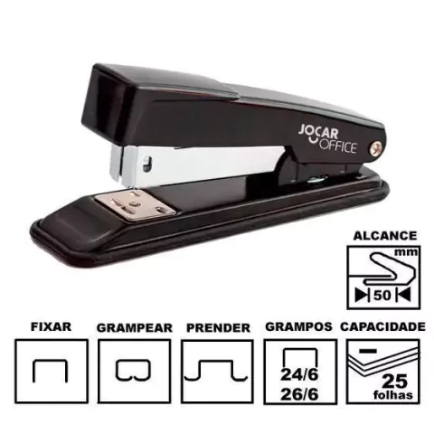 GRAMPEADOR JOCAR PARA 25 FOLHAS PRETO