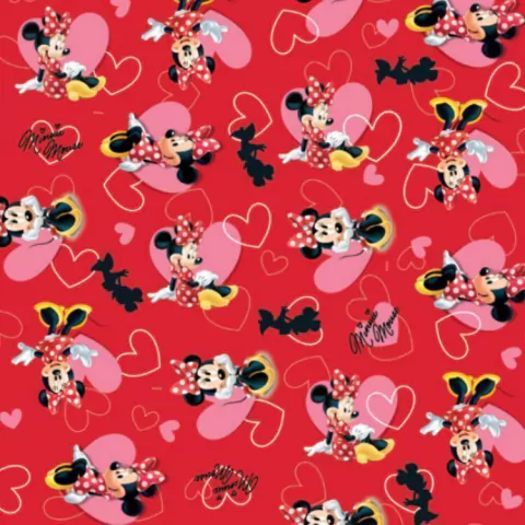 POLI CROMUS MINNIE LOVE 69CM X 89CM COM 25 UNIDADES