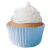 FORMA MAGO PARA CUPCAKE AZUL BEBÊ COM 45 UNIDADES