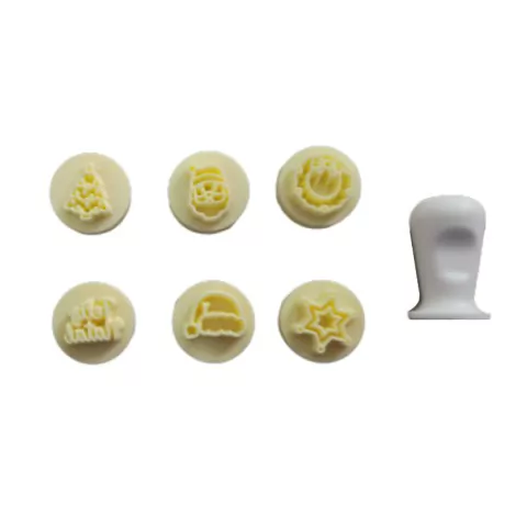 KIT CARIMBOS BLUESTAR NATAL ILUMINADO AMARELO COM 6 PEÇAS