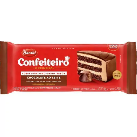 COBERTURA FRACIONADA HARALD CONFEITEIRO AO LEITE 1,010KG